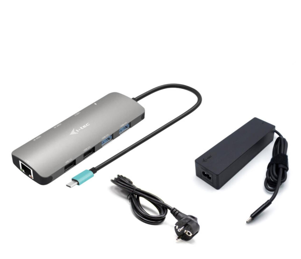 I-TEC USB-C Metal Nano 2x Display Dock PD 100W + zasilacz C31NANOHDM2D100 - 1278575 - zdjęcie 4
